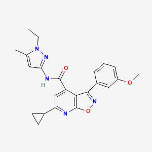 6-cyclopropyl-N-(1-ethyl-5-methyl-1H-pyrazol-3-yl)-3-(3-methoxyphenyl)[1,2]oxazolo[5,4-b]pyridine-4-carboxamide