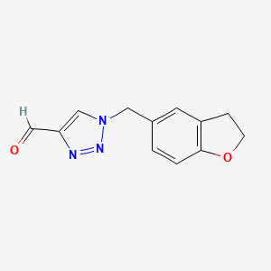 molecular formula C12H11N3O2 B1492685 1-((2,3-二氢苯并呋喃-5-基)甲基)-1H-1,2,3-三唑-4-甲醛 CAS No. 2098070-76-7