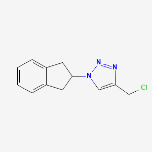 molecular formula C12H12ClN3 B1492687 4-(chloromethyl)-1-(2,3-dihydro-1H-inden-2-yl)-1H-1,2,3-triazole CAS No. 2091550-06-8