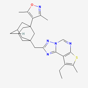 4-{3-[(9-Ethyl-8-methylthieno[3,2-E][1,2,4]triazolo[1,5-C]pyrimidin-2-YL)methyl]-1-adamantyl}-3,5-dimethylisoxazole