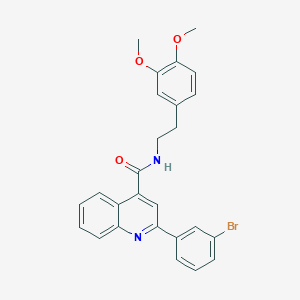 2-(3-bromophenyl)-N-[2-(3,4-dimethoxyphenyl)ethyl]quinoline-4-carboxamide