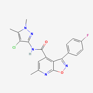 N-(4-chloro-1,5-dimethyl-1H-pyrazol-3-yl)-3-(4-fluorophenyl)-6-methyl[1,2]oxazolo[5,4-b]pyridine-4-carboxamide