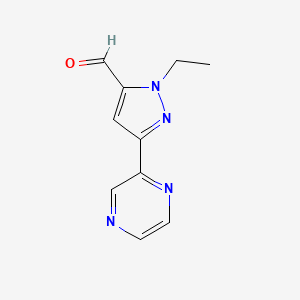 molecular formula C10H10N4O B1492691 1-乙基-3-(吡嗪-2-基)-1H-吡唑-5-甲醛 CAS No. 2092716-55-5