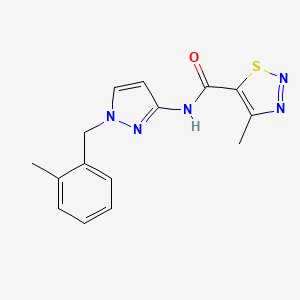 4-methyl-N-[1-(2-methylbenzyl)-1H-pyrazol-3-yl]-1,2,3-thiadiazole-5-carboxamide