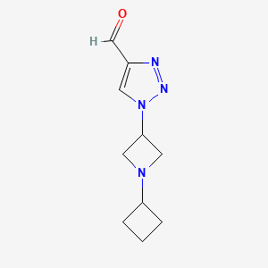 molecular formula C10H14N4O B1492693 1-(1-环丁基氮杂环丁烷-3-基)-1H-1,2,3-三唑-4-甲醛 CAS No. 2098133-76-5