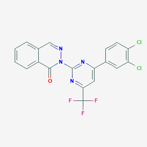 molecular formula C19H9Cl2F3N4O B14926937 2-[4-(3,4-dichlorophenyl)-6-(trifluoromethyl)pyrimidin-2-yl]phthalazin-1(2H)-one 