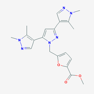 methyl 5-[[3,5-bis(1,5-dimethylpyrazol-4-yl)pyrazol-1-yl]methyl]furan-2-carboxylate