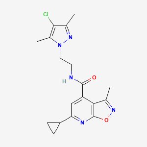 N-[2-(4-chloro-3,5-dimethyl-1H-pyrazol-1-yl)ethyl]-6-cyclopropyl-3-methyl[1,2]oxazolo[5,4-b]pyridine-4-carboxamide