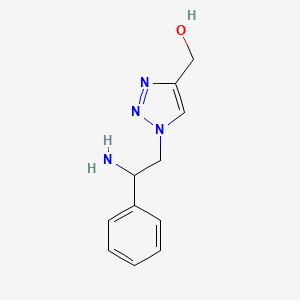 molecular formula C11H14N4O B1492695 (1-(2-amino-2-phenylethyl)-1H-1,2,3-triazol-4-yl)methanol CAS No. 2097978-58-8