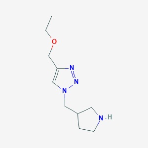 molecular formula C10H18N4O B1492697 4-(乙氧甲基)-1-(吡咯烷-3-基甲基)-1H-1,2,3-三唑 CAS No. 2098020-85-8