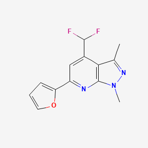 4-(difluoromethyl)-6-(furan-2-yl)-1,3-dimethyl-1H-pyrazolo[3,4-b]pyridine