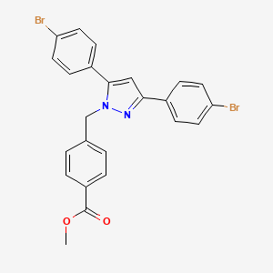 methyl 4-{[3,5-bis(4-bromophenyl)-1H-pyrazol-1-yl]methyl}benzoate