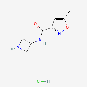 molecular formula C8H12ClN3O2 B1492701 N-(azetidin-3-yl)-5-methylisoxazole-3-carboxamide hydrochloride CAS No. 2097969-43-0