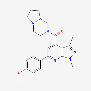 hexahydropyrrolo[1,2-a]pyrazin-2(1H)-yl[6-(4-methoxyphenyl)-1,3-dimethyl-1H-pyrazolo[3,4-b]pyridin-4-yl]methanone