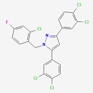 1-(2-chloro-4-fluorobenzyl)-3,5-bis(3,4-dichlorophenyl)-1H-pyrazole