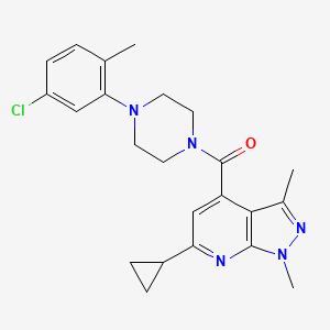 [4-(5-chloro-2-methylphenyl)piperazin-1-yl](6-cyclopropyl-1,3-dimethyl-1H-pyrazolo[3,4-b]pyridin-4-yl)methanone