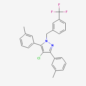 4-chloro-3,5-bis(3-methylphenyl)-1-[3-(trifluoromethyl)benzyl]-1H-pyrazole