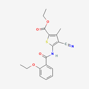 Ethyl 4-cyano-5-{[(2-ethoxyphenyl)carbonyl]amino}-3-methylthiophene-2-carboxylate