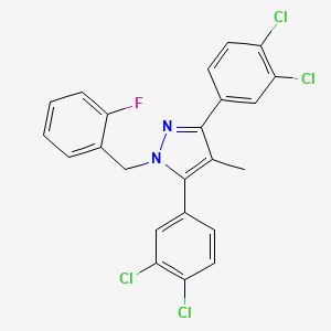 3,5-bis(3,4-dichlorophenyl)-1-(2-fluorobenzyl)-4-methyl-1H-pyrazole