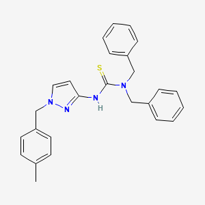 1,1-dibenzyl-3-[1-(4-methylbenzyl)-1H-pyrazol-3-yl]thiourea