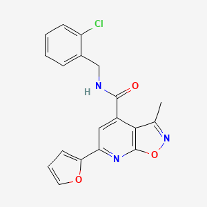 N-(2-chlorobenzyl)-6-(furan-2-yl)-3-methyl[1,2]oxazolo[5,4-b]pyridine-4-carboxamide