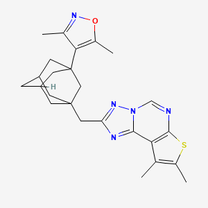 4-{3-[(8,9-Dimethylthieno[3,2-E][1,2,4]triazolo[1,5-C]pyrimidin-2-YL)methyl]-1-adamantyl}-3,5-dimethylisoxazole