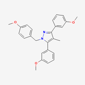 1-(4-methoxybenzyl)-3,5-bis(3-methoxyphenyl)-4-methyl-1H-pyrazole