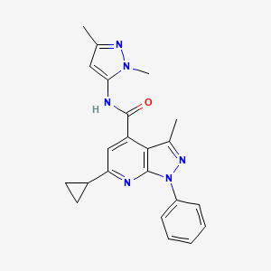 6-cyclopropyl-N-(1,3-dimethyl-1H-pyrazol-5-yl)-3-methyl-1-phenyl-1H-pyrazolo[3,4-b]pyridine-4-carboxamide