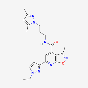 N-[3-(3,5-dimethyl-1H-pyrazol-1-yl)propyl]-6-(1-ethyl-1H-pyrazol-3-yl)-3-methyl[1,2]oxazolo[5,4-b]pyridine-4-carboxamide