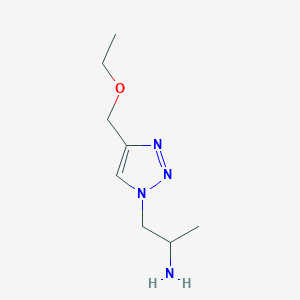 molecular formula C8H16N4O B1492726 1-(4-(乙氧基甲基)-1H-1,2,3-三唑-1-基)丙烷-2-胺 CAS No. 2098020-98-3