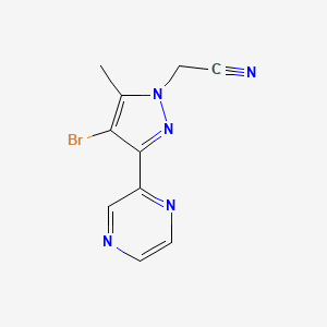 molecular formula C10H8BrN5 B1492728 2-(4-溴-5-甲基-3-(吡嗪-2-基)-1H-吡唑-1-基)乙腈 CAS No. 2092098-20-7