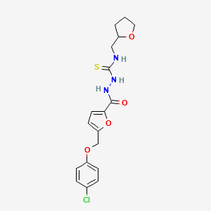 2-({5-[(4-chlorophenoxy)methyl]furan-2-yl}carbonyl)-N-(tetrahydrofuran-2-ylmethyl)hydrazinecarbothioamide