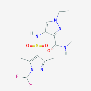 4-({[1-(difluoromethyl)-3,5-dimethyl-1H-pyrazol-4-yl]sulfonyl}amino)-1-ethyl-N-methyl-1H-pyrazole-3-carboxamide