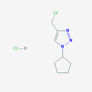molecular formula C8H13Cl2N3 B1492732 盐酸4-(氯甲基)-1-环戊基-1H-1,2,3-三唑 CAS No. 2098089-43-9