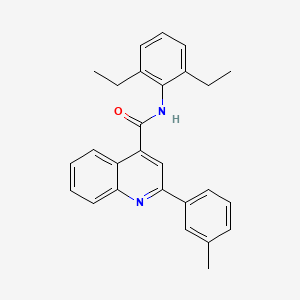 molecular formula C27H26N2O B14927328 N-(2,6-diethylphenyl)-2-(3-methylphenyl)quinoline-4-carboxamide 