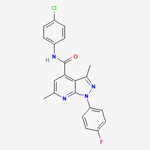 N-(4-chlorophenyl)-1-(4-fluorophenyl)-3,6-dimethyl-1H-pyrazolo[3,4-b]pyridine-4-carboxamide