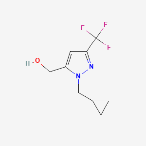 molecular formula C9H11F3N2O B1492734 （1-(环丙基甲基)-3-(三氟甲基)-1H-吡唑-5-基）甲醇 CAS No. 2097962-97-3