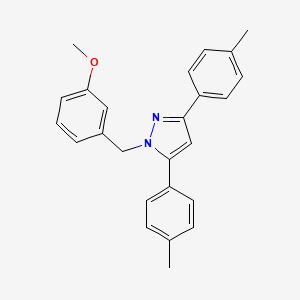 1-(3-methoxybenzyl)-3,5-bis(4-methylphenyl)-1H-pyrazole