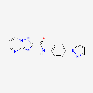 N-[4-(1H-pyrazol-1-yl)phenyl][1,2,4]triazolo[1,5-a]pyrimidine-2-carboxamide