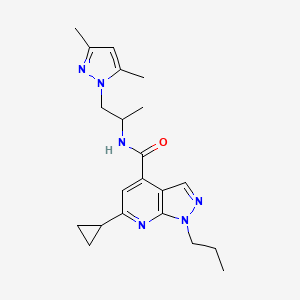 6-cyclopropyl-N-[1-(3,5-dimethyl-1H-pyrazol-1-yl)propan-2-yl]-1-propyl-1H-pyrazolo[3,4-b]pyridine-4-carboxamide