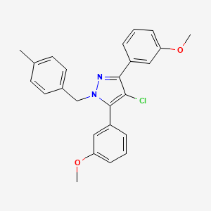 4-chloro-3,5-bis(3-methoxyphenyl)-1-(4-methylbenzyl)-1H-pyrazole