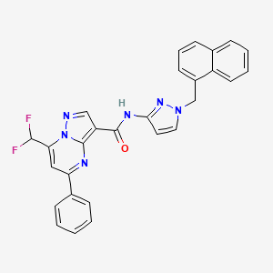 7-(difluoromethyl)-N-[1-(1-naphthylmethyl)-1H-pyrazol-3-yl]-5-phenylpyrazolo[1,5-a]pyrimidine-3-carboxamide