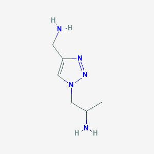 molecular formula C6H13N5 B1492741 1-(4-(氨甲基)-1H-1,2,3-三唑-1-基)丙烷-2-胺 CAS No. 2098070-90-5