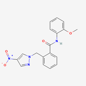 N-(2-methoxyphenyl)-2-[(4-nitro-1H-pyrazol-1-yl)methyl]benzamide