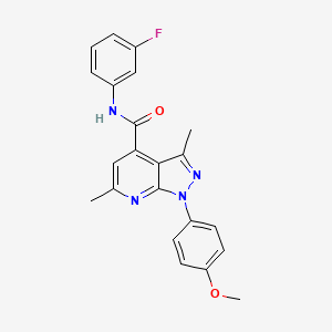 N-(3-fluorophenyl)-1-(4-methoxyphenyl)-3,6-dimethyl-1H-pyrazolo[3,4-b]pyridine-4-carboxamide