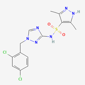 N-[1-(2,4-dichlorobenzyl)-1H-1,2,4-triazol-3-yl]-3,5-dimethyl-1H-pyrazole-4-sulfonamide