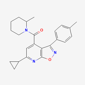 [6-Cyclopropyl-3-(4-methylphenyl)[1,2]oxazolo[5,4-b]pyridin-4-yl](2-methylpiperidin-1-yl)methanone