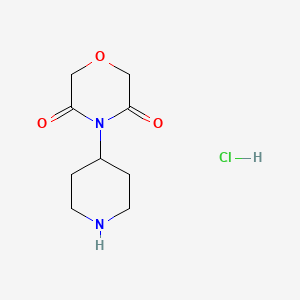 molecular formula C9H15ClN2O3 B1492748 4-(哌啶-4-基)吗啉-3,5-二酮盐酸盐 CAS No. 2098129-61-2