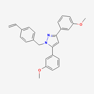 molecular formula C26H24N2O2 B14927502 1-(4-ethenylbenzyl)-3,5-bis(3-methoxyphenyl)-1H-pyrazole 