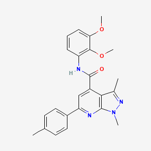 molecular formula C24H24N4O3 B14927535 N-(2,3-dimethoxyphenyl)-1,3-dimethyl-6-(4-methylphenyl)-1H-pyrazolo[3,4-b]pyridine-4-carboxamide 